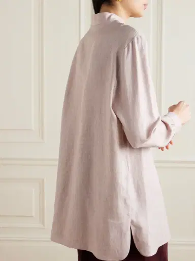 Loro Piana Linen, Wool And Silk-blend Blouse | Thumbnail 4