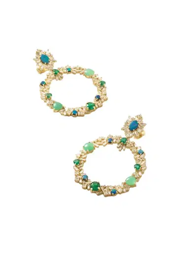 Suzanne Kalan 18-karat Gold Multi-stone Earrings | Thumbnail 1 Suzanne Kalan 18-karat Gold Multi-stone Earrings | Thumbnail 1