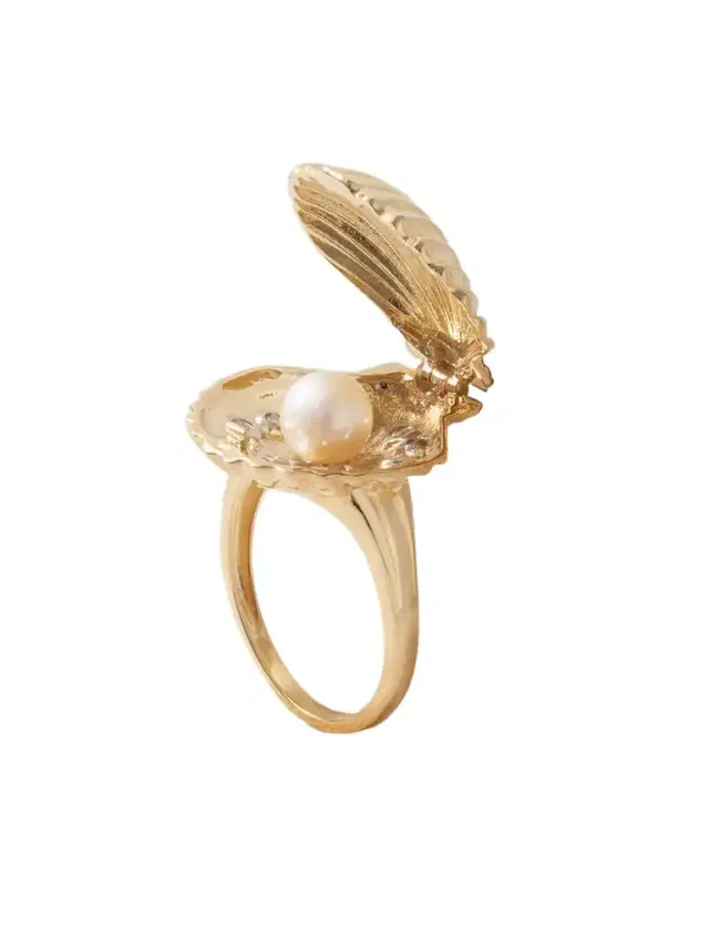 Mateo Lady Venus 14-karat Gold, Diamond And Pearl Ring