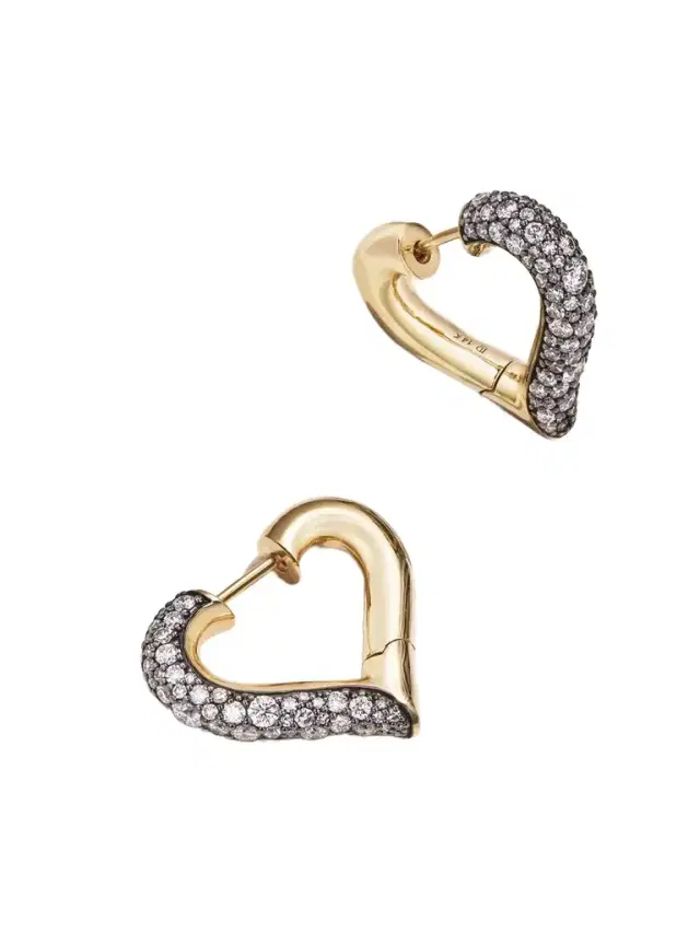Chubby Love Rhodium-plated Diamond Hoop Earrings