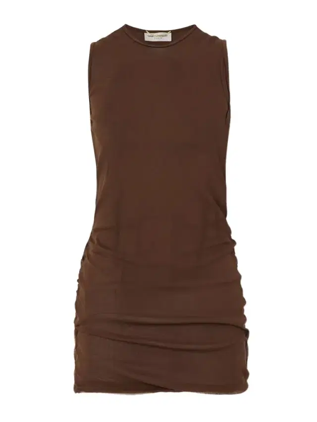 Ruched Stretch-tulle Mini Dress