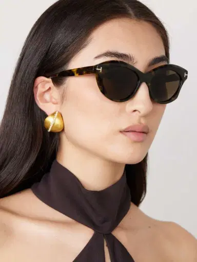 Tom Ford Toni Cat-eye Tortoiseshell Acetate Sunglasses | Thumbnail 2