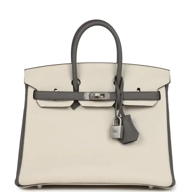 hermes Hermes Special Order (HSS) Birkin 25 Beton and Etain Togo Brushed Palladium Hardware