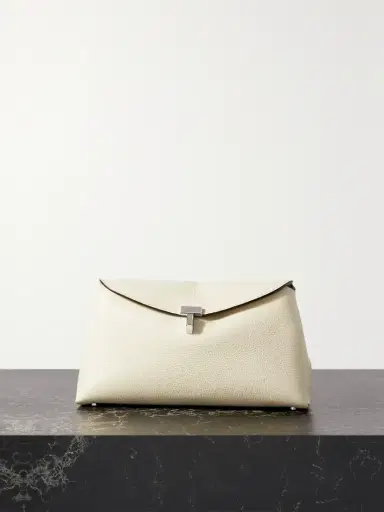 TOTEME T-lock Textured-leather Clutch | Thumbnail 1 TOTEME T-lock Textured-leather Clutch | Thumbnail 1