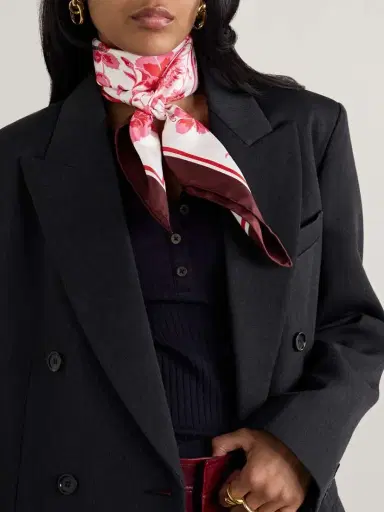 Gucci Printed Silk-twill Scarf | Thumbnail 2