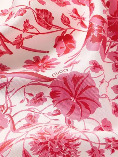 Gucci Printed Silk-twill Scarf | Thumbnail 3