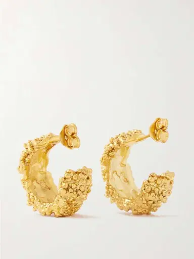 Alighieri + Net Sustain The Rocky Road Gold-plated Hoop Earrings | Thumbnail 3