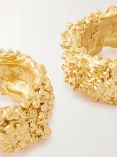 Alighieri + Net Sustain The Rocky Road Gold-plated Hoop Earrings | Thumbnail 4