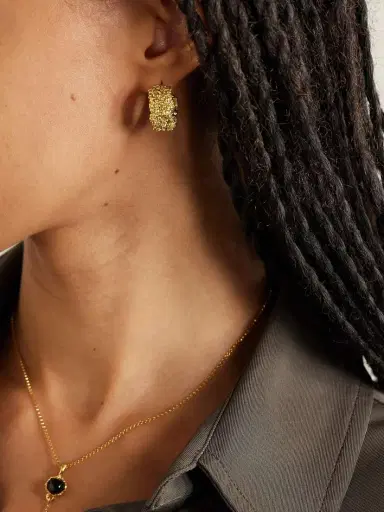 Alighieri + Net Sustain The Rocky Road Gold-plated Hoop Earrings | Thumbnail 5