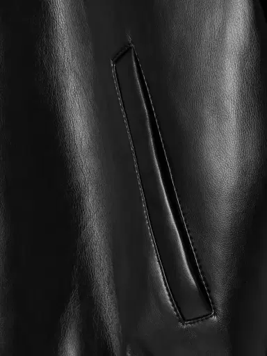 The Frankie Shop Micky Cropped Faux Leather Bomber Jacket | Thumbnail 5