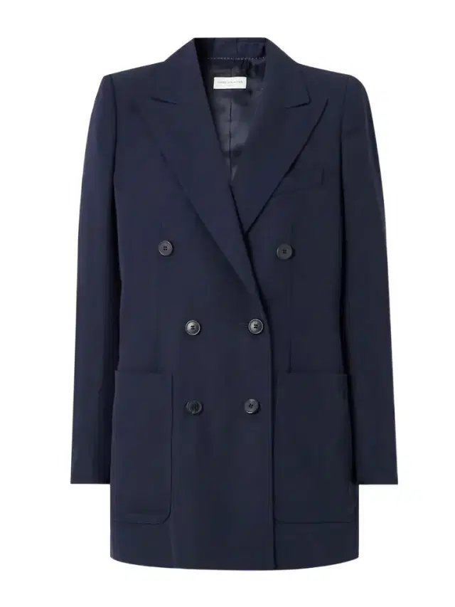 Double-breasted Twill Blazer