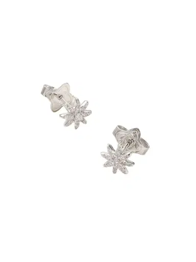 David Yurman Starburst 18-karat White Gold Diamond Earrings | Thumbnail 1 David Yurman Starburst 18-karat White Gold Diamond Earrings | Thumbnail 1
