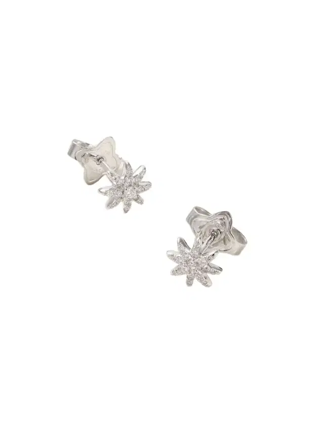 David Yurman Starburst 18-karat White Gold Diamond Earrings