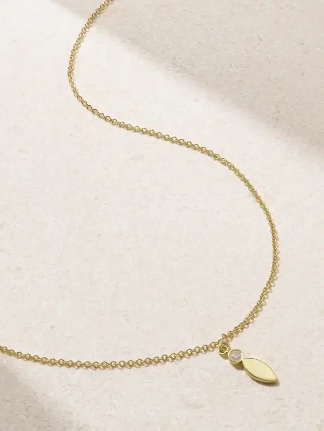 Jennifer Meyer 18-karat Gold Diamond Necklace
