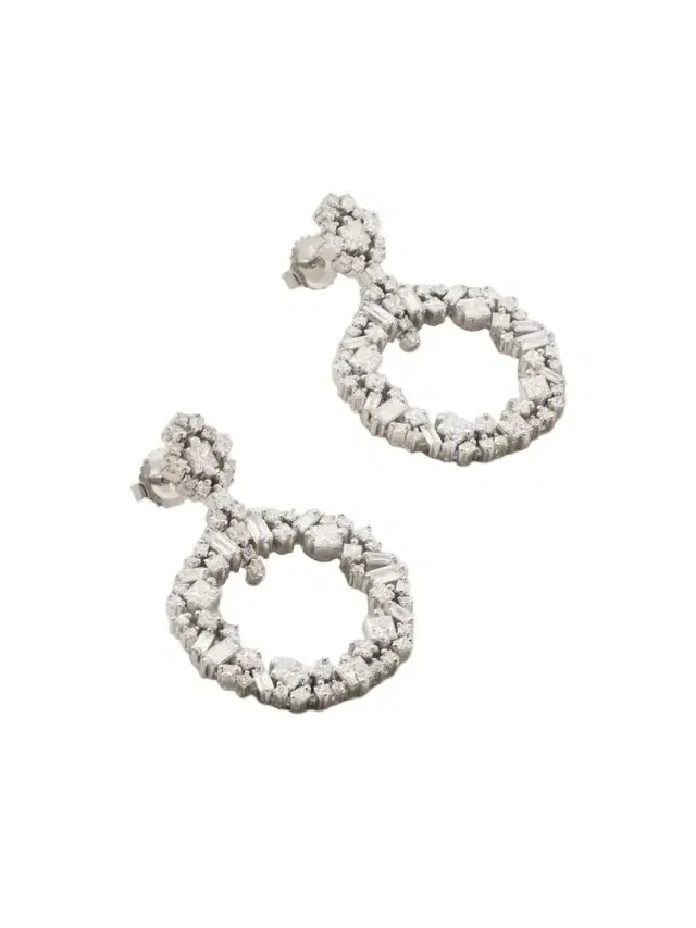 Suzanne Kalan La Fantaisie 18-karat White Gold Diamond Earrings