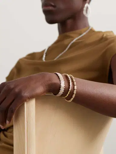 Suzanne Kalan 18-karat White, Rose And Yellow Gold Diamond Bangle | Thumbnail 5 Suzanne Kalan 18-karat White, Rose And Yellow Gold Diamond Bangle | Thumbnail 5
