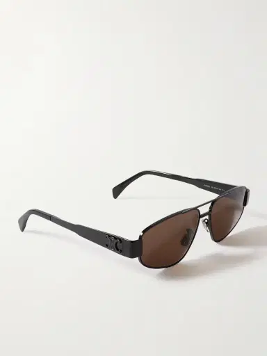 CELINE Eyewear Triomphe Aviator-style Metal And Acetate Sunglasses | Thumbnail 3 CELINE Eyewear Triomphe Aviator-style Metal And Acetate Sunglasses | Thumbnail 3