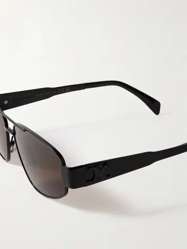 CELINE Eyewear Triomphe Aviator-style Metal And Acetate Sunglasses | Thumbnail 4 CELINE Eyewear Triomphe Aviator-style Metal And Acetate Sunglasses | Thumbnail 4