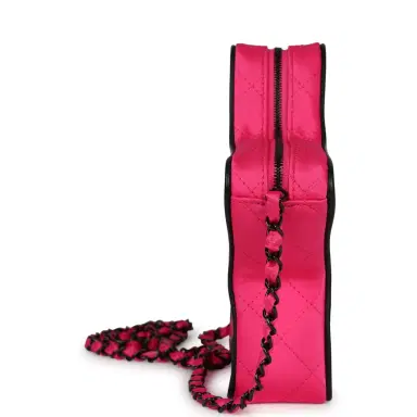 Chanel Chanel CC Star Bag Fuchsia and Black Satin Black Metal Hardware | Thumbnail 6 Chanel Chanel CC Star Bag Fuchsia and Black Satin Black Metal Hardware | Thumbnail 6