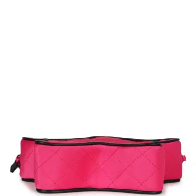 Chanel Chanel CC Star Bag Fuchsia and Black Satin Black Metal Hardware | Thumbnail 7 Chanel Chanel CC Star Bag Fuchsia and Black Satin Black Metal Hardware | Thumbnail 7
