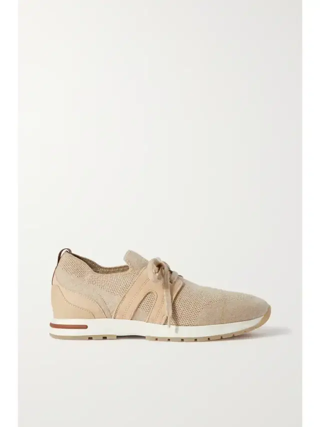 Loro Piana Flexy Lady Wool, Leather And Suede Sneakers