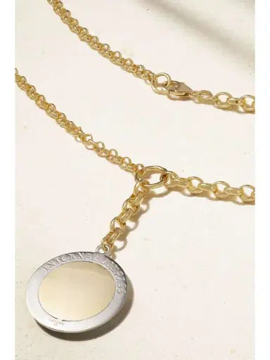 Foundrae Internal Compass 18-karat Yellow And White Gold Diamond Necklace | Thumbnail 3