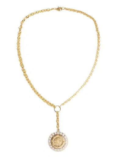 Foundrae Internal Compass 18-karat Yellow And White Gold Diamond Necklace | Thumbnail 1