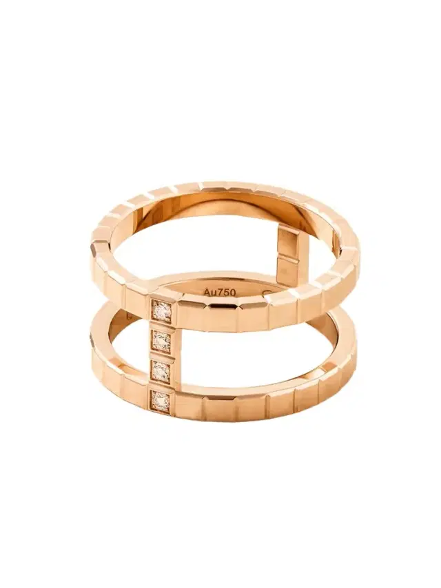Ice Cube 18-karat Gold Diamond Ring