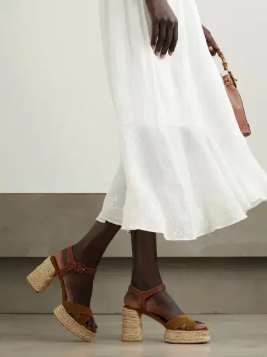 Christian Louboutin Calakala 70 Leather And Suede Espadrille Platform Sandals | Thumbnail 2 Christian Louboutin Calakala 70 Leather And Suede Espadrille Platform Sandals | Thumbnail 2