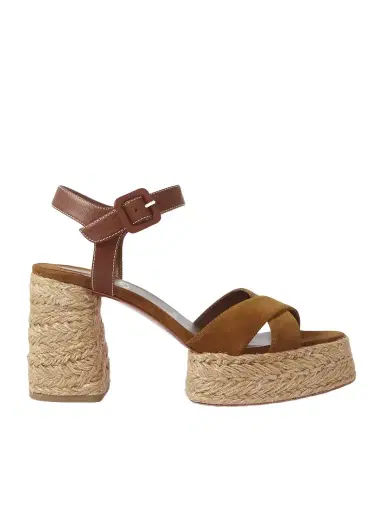 Christian Louboutin Calakala 70 Leather And Suede Espadrille Platform Sandals | Thumbnail 1 Christian Louboutin Calakala 70 Leather And Suede Espadrille Platform Sandals | Thumbnail 1