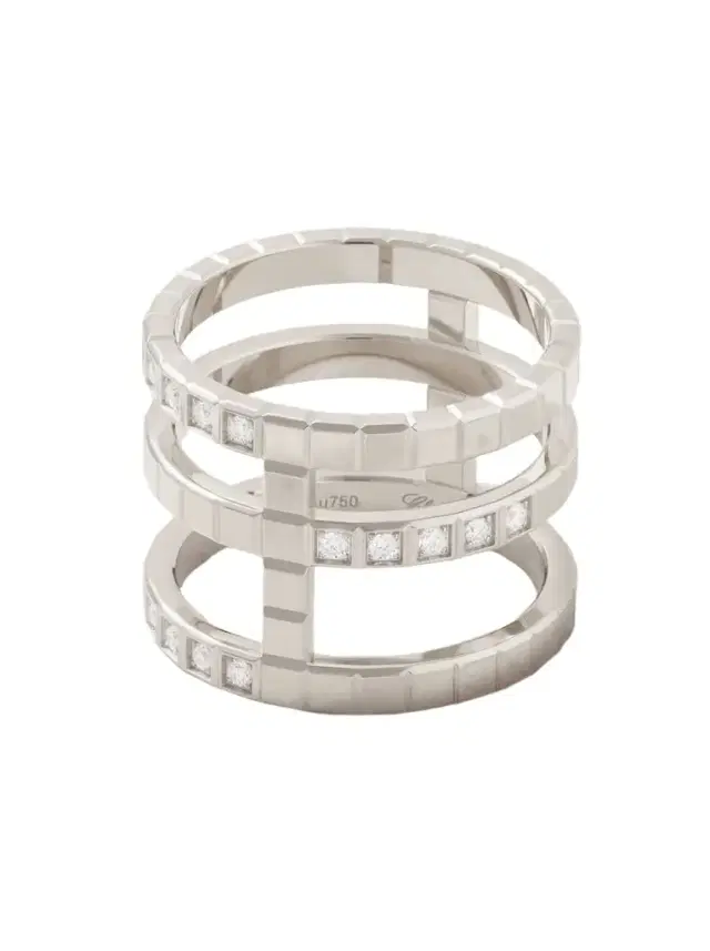 Ice Cube 18-karat White Gold Diamond Ring