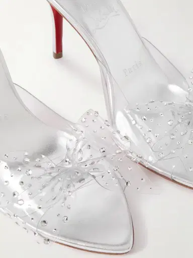 Christian Louboutin Aqua Strass 80 Crystal-embellished Pvc Sandals | Thumbnail 4