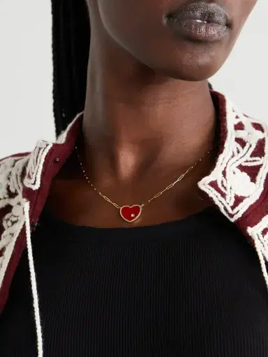 Yvonne Léon 9- And 18-karat Gold, Agate And Diamond Necklace | Thumbnail 2 Yvonne Léon 9- And 18-karat Gold, Agate And Diamond Necklace | Thumbnail 2