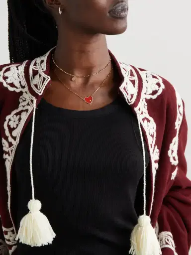 Yvonne Léon 9- And 18-karat Gold, Agate And Diamond Necklace | Thumbnail 5 Yvonne Léon 9- And 18-karat Gold, Agate And Diamond Necklace | Thumbnail 5