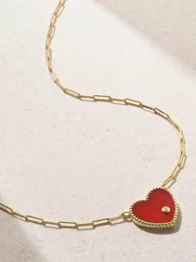 Yvonne Léon 9- And 18-karat Gold, Agate And Diamond Necklace | Thumbnail 1 Yvonne Léon 9- And 18-karat Gold, Agate And Diamond Necklace | Thumbnail 1