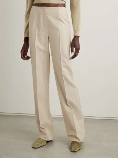 Loro Piana Silk-dupioni Straight-leg Pants | Thumbnail 3