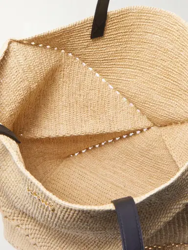 Loewe <ul> <li>paula's Ibiza Puzzle Fold Large Leather-trimmed Raffia Tote</li> </ul> | Thumbnail 11