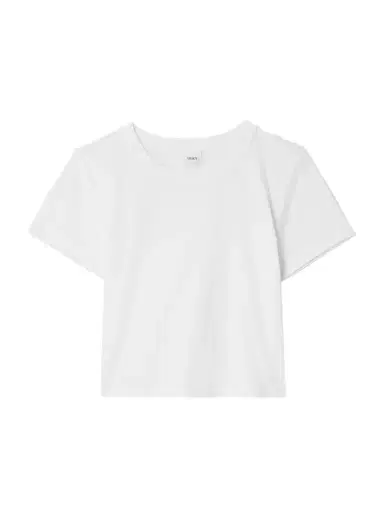 LESET Kelly Cropped Ribbed Stretch-cotton Jersey T-shirt | Thumbnail 1
