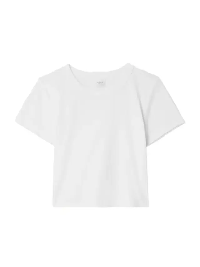 LESET Kelly Cropped Ribbed Stretch-cotton Jersey T-shirt