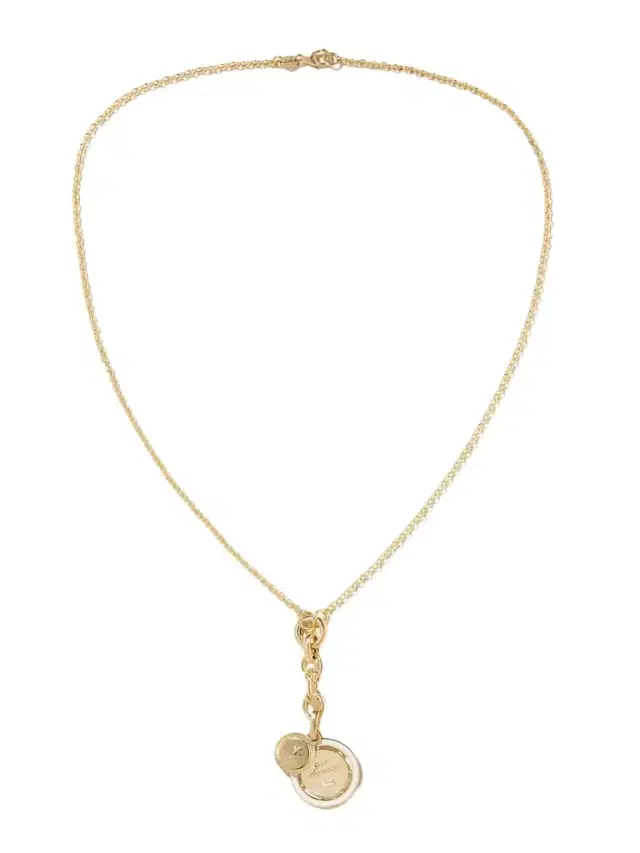 Ever Growing Vivacity Enamel, 18-karat Yellow And White Gold Necklace