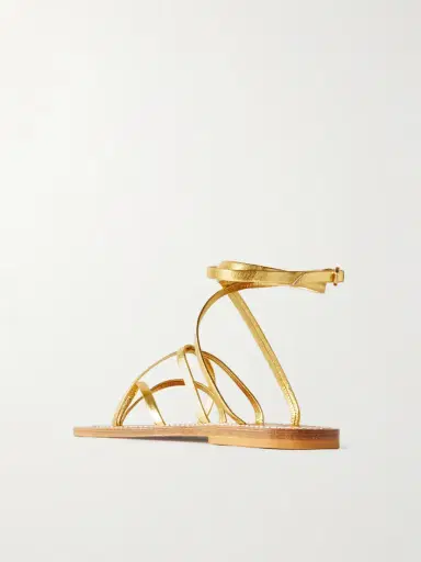 K Jacques St Tropez Zenobie Metallic Leather Sandals | Thumbnail 3