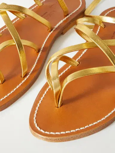 K Jacques St Tropez Zenobie Metallic Leather Sandals | Thumbnail 4