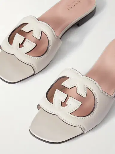 Gucci Cutout Leather Slides | Thumbnail 4 Gucci Cutout Leather Slides | Thumbnail 4