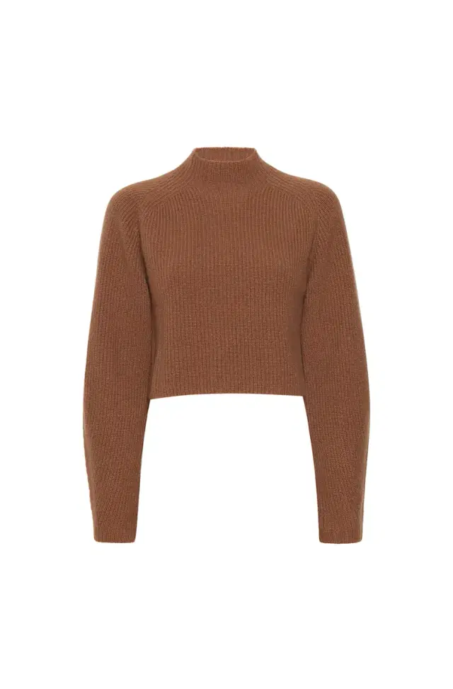 LAPOINTE Cashmere Silk Cropped Raglan Sweater