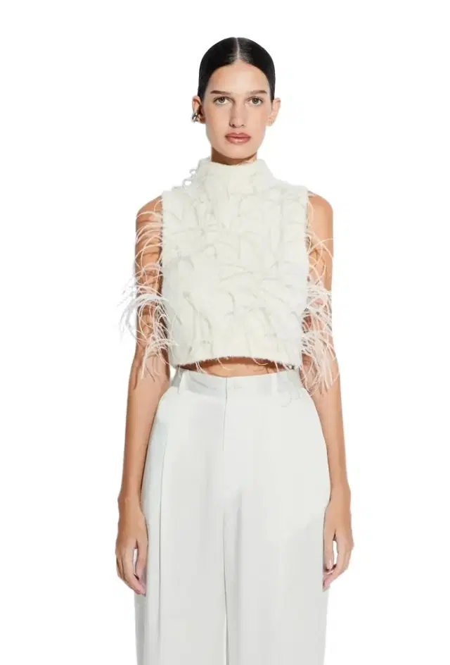 Knit Tank With Feathers