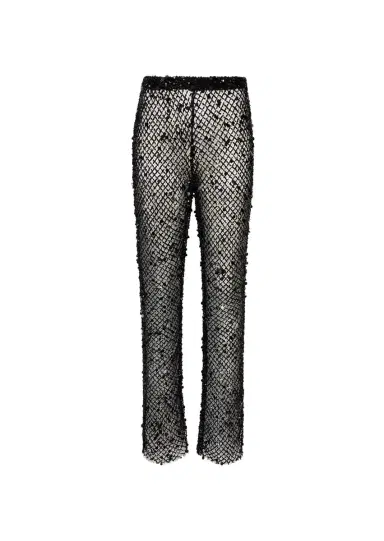 LAPOINTE Mesh Sequin Flare Pant | Thumbnail 3