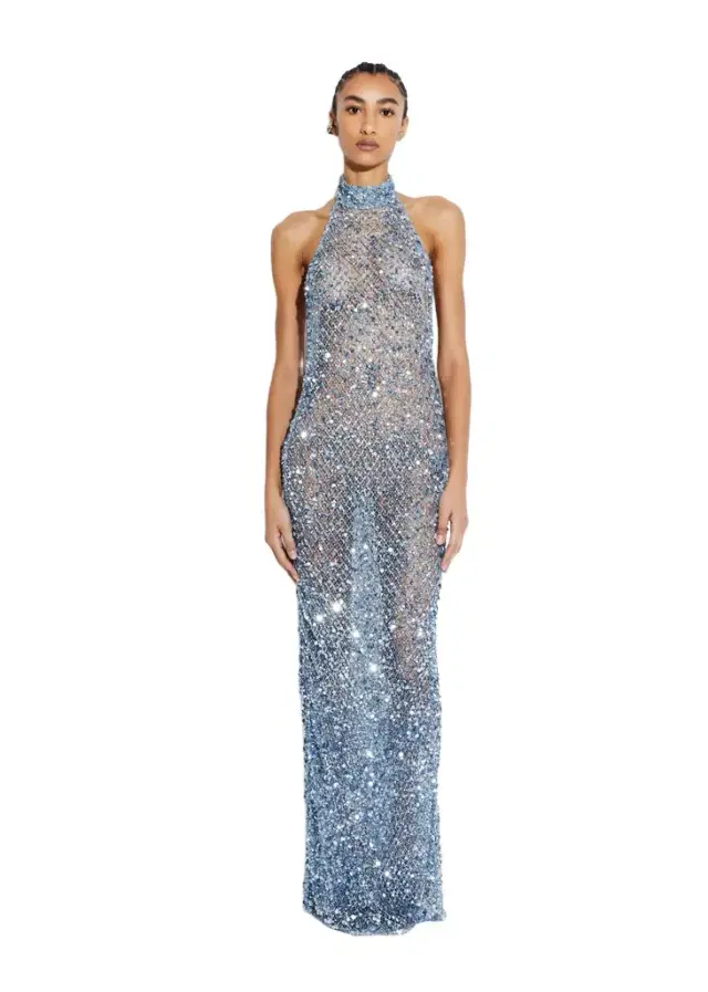 Mesh Sequin Gown