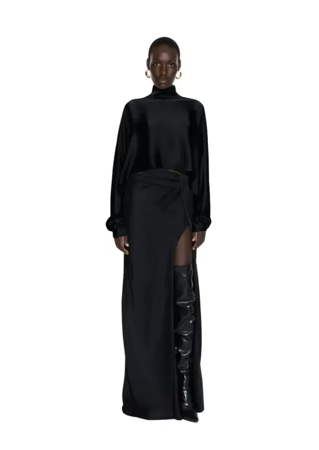 LAPOINTE Satin Asymmetric Skirt