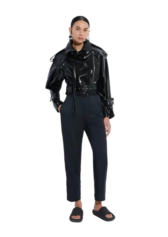 Satin Belted Cropped Pant