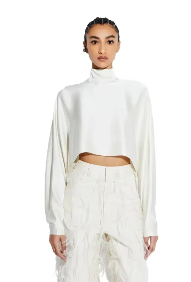 LAPOINTE Satin Caftan Top